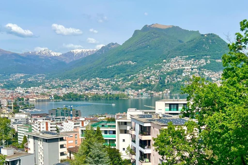 Panorama Suite In Lugano - Pazzallo Paradiso Bagian luar foto
